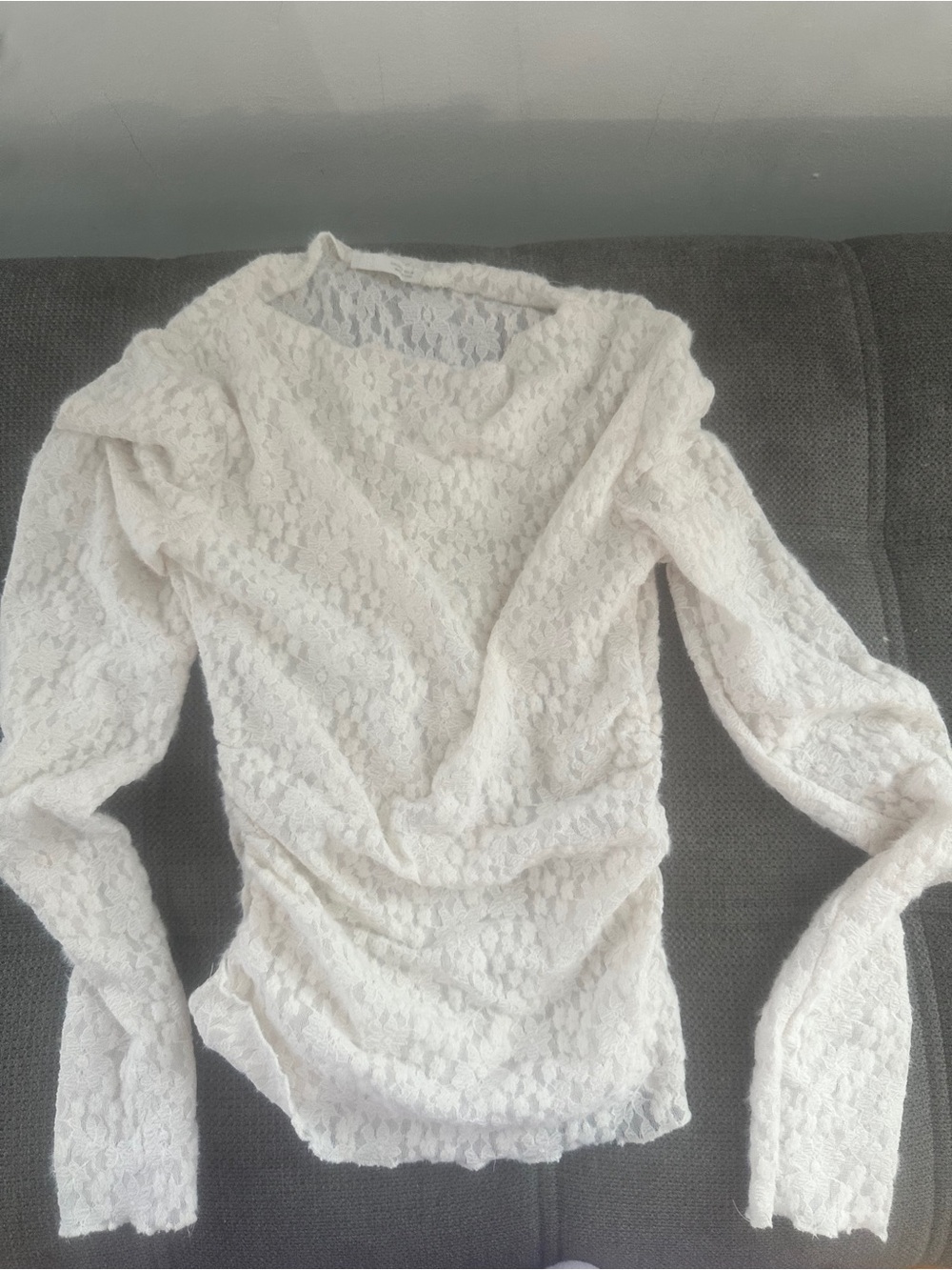 Zara White Lace Pullover Top